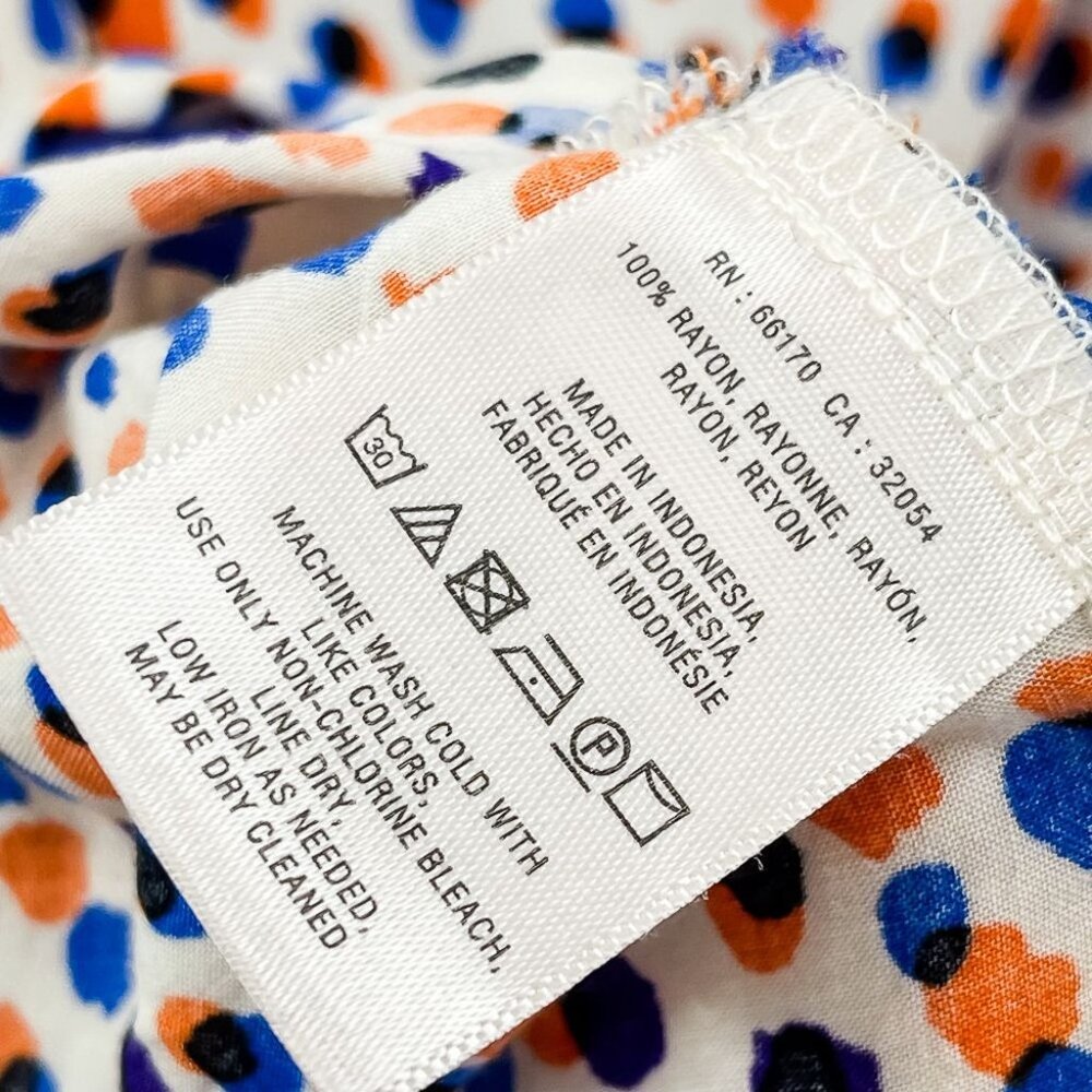 Maeve Anthropologie Enna Abstract Polka Dot Babydoll Tank Top Blouse Sleeveless - Picture 6 of 6